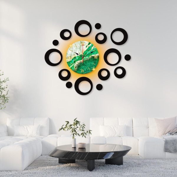 Tarang Ring Dial Wooden Wall Clock – Elegant Home Décor